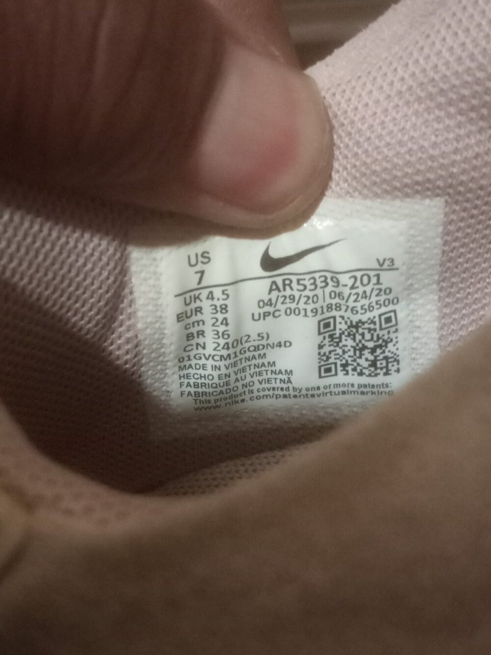 Nike Shoes Women's Size 7 Pink Suede Air Force 1 Pink Low AR5339-201 - Picture 2 of 14